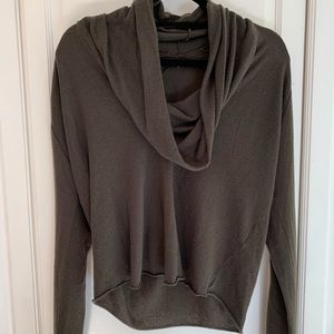 Cowl neck cashmere sweater